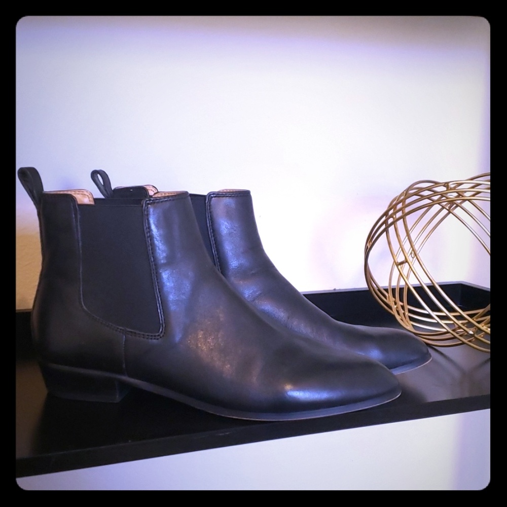 J Crew Leather Chelsea Boots...Worn 3x